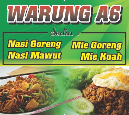  Spanduk  Warung Sederhana Nasi Goreng  A6