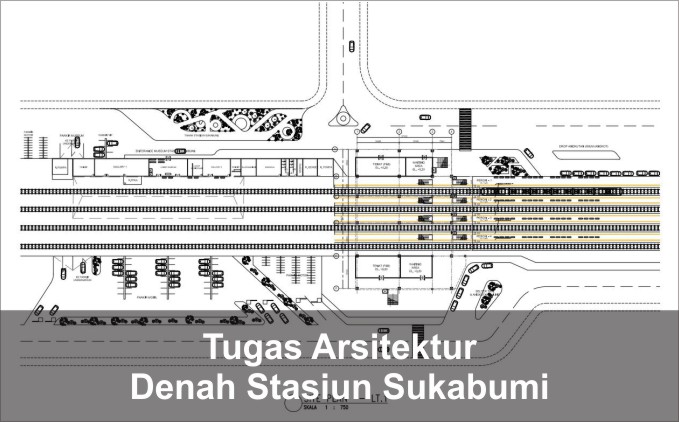 desain denah stasiun sukabumi