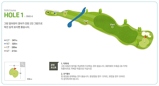 썬힐cc 썬 코스 1번 홀