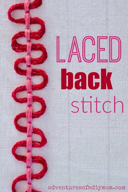 image of a laced back stitch