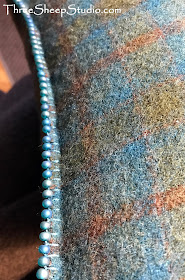 Glass Beaded Blanket Stitch  - ThreeSheepStudio.com