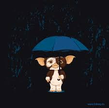 Gremlin bajo paraguas
