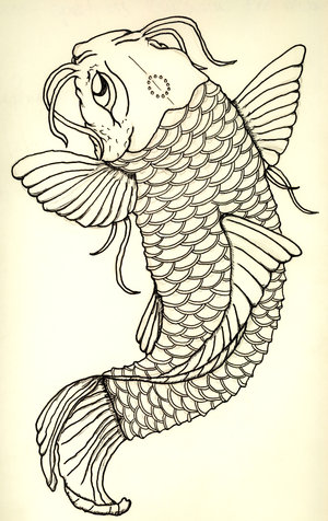 Any koi tattoo art is suppose to bring its wear wealth and abundance,