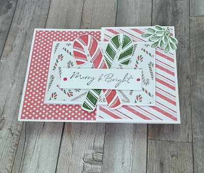 Sweetest Christmas sweet candy canes stampin up fun fold Christmas card