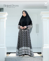 Koleksi Terbaru Rinjani Dress by Attin | Baju Gamis Motif Anggun Elegant