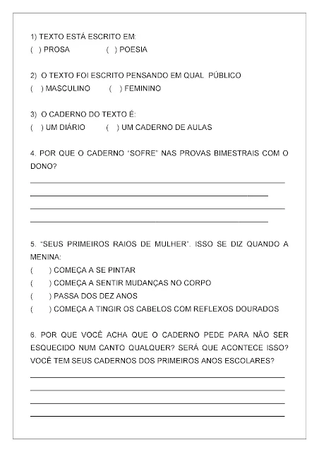 apostila para trabalhar textos diversos