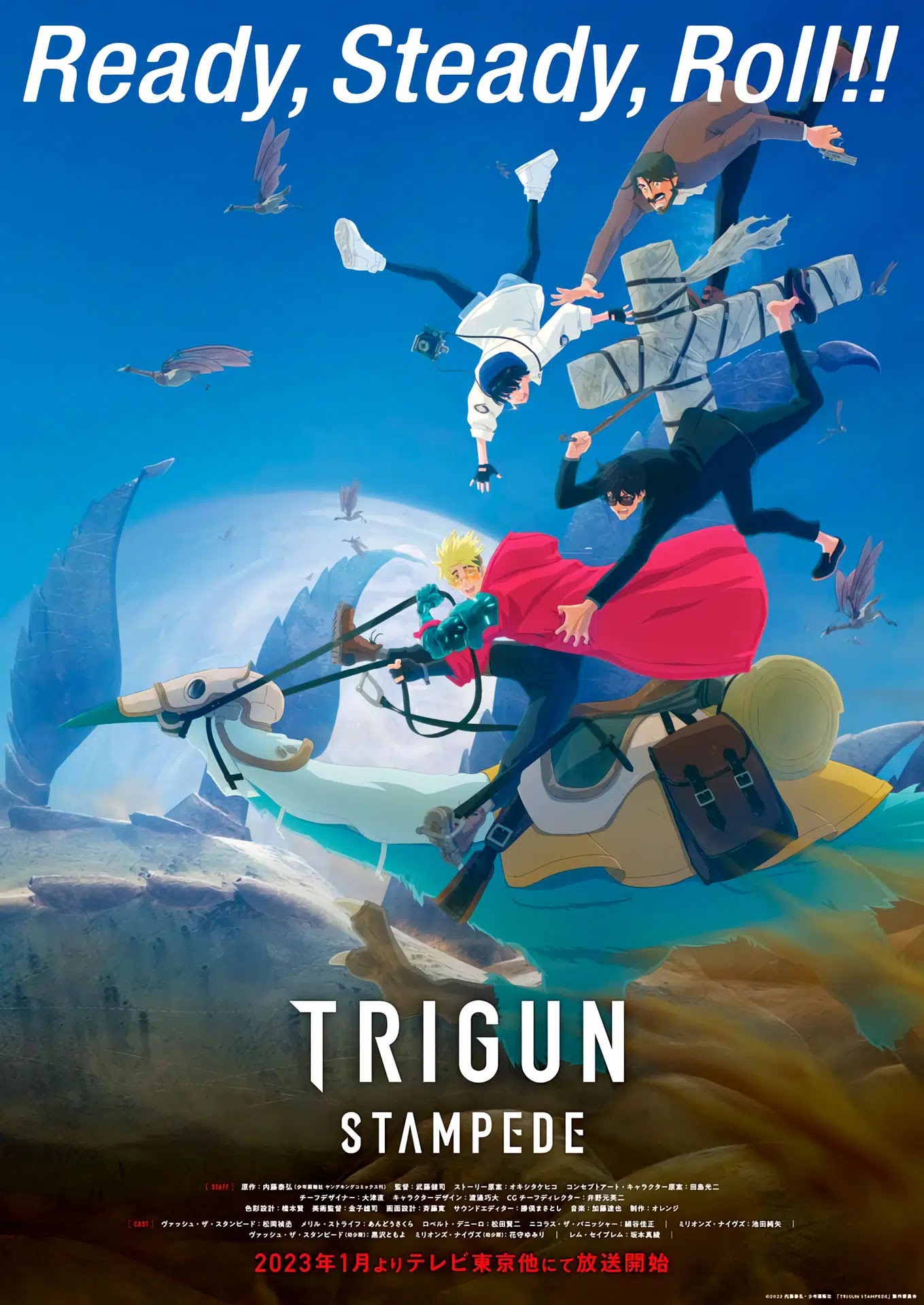 El anime Trigun Stampede anuncio su mes de estreno en un increíble avance y visual