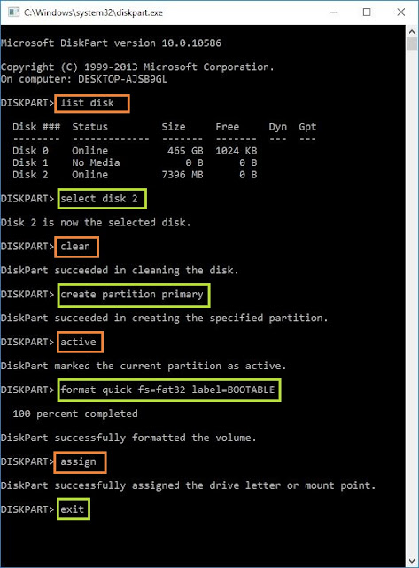 Cara Membuat Bootable USB Windows Tanpa Software Cara Membuat Bootable USB Windows Tanpa Software | Diskpart