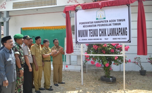 Asisten I Resmikan Mukim Teuku Chik Lamkapang - Lentera24.com