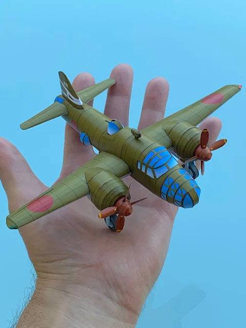 Mitsubishi Ki-67 Type 4 Heavy Bomber Papercraft