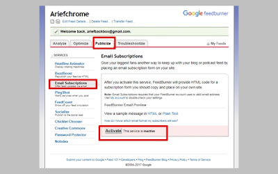 Cara Mudah Daftar dan Memasang Feedburner untuk RSS Blog