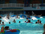 Our favorite part of the water park is the wave pool.