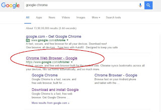 Download and installation of chrome 