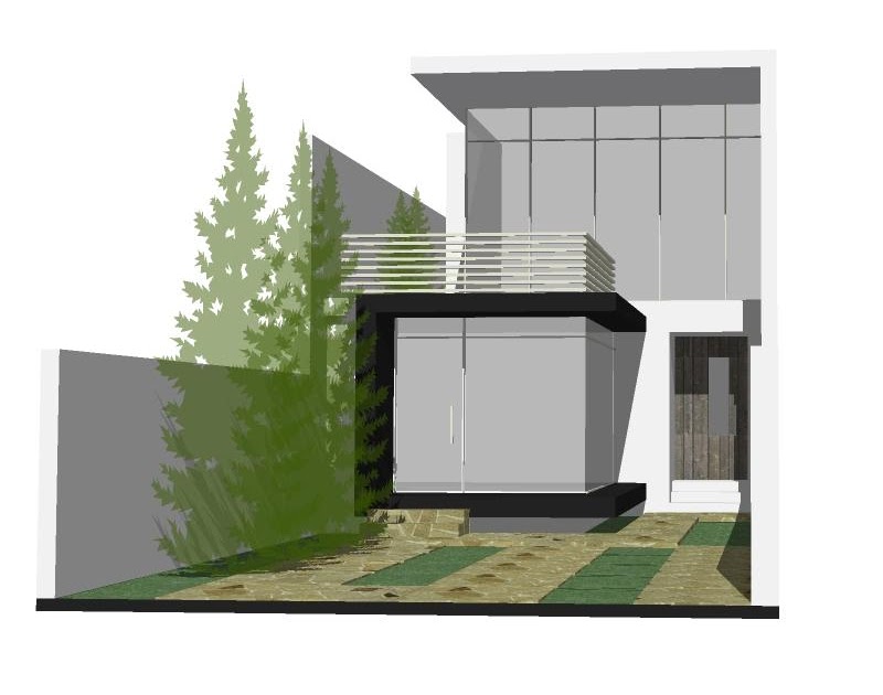 Desain Rumah Usaha Butik - Hontoh