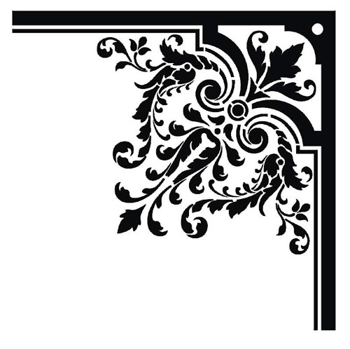 Black Ornate Frame Vintage Digital Frame Flourish Border Clip Art Classic