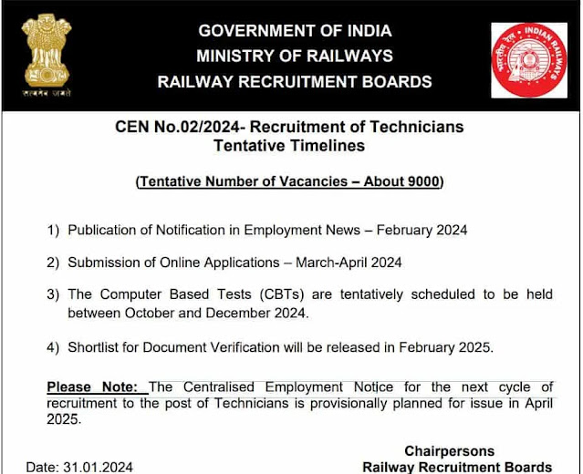 Embark on a rewarding career journey with RRB Technician Recruitment 2024! Discover 9000 opportunities across 21 Railway Boards. Stay informed about crucial dates, eligibility criteria, and seamless application procedures. Your gateway to a fulfilling career in the Indian Railways awaits. Explore now
