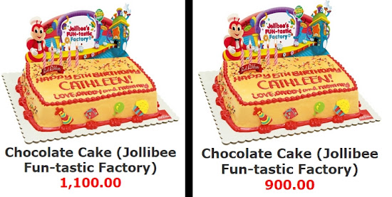 Jollibee Party price 2015 for cake