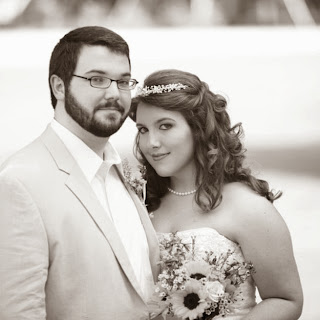 My husband and me at our wedding