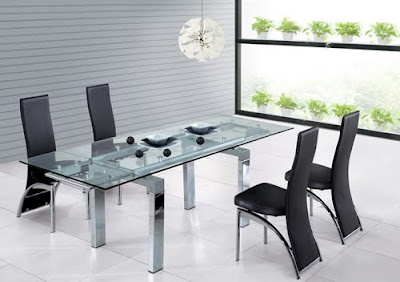 Glass Extendable Dining Table