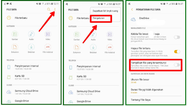 cara sembunyikan video di android