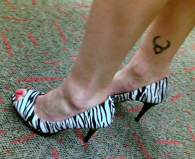 Small Rosary Ankle Tattoos Designs for Women 2011 womens anklet tattoos