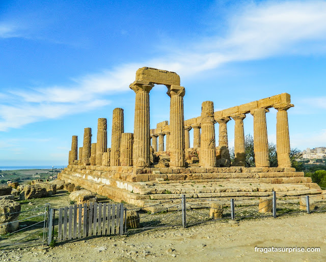 Templo de Juno no Vale dos Templos de Agrigento na Sicília