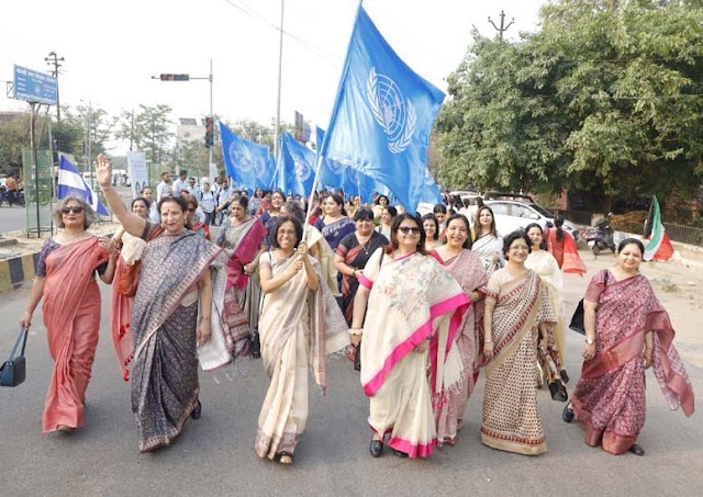 सी.एम.एस. शिक्षकों का हुआ भव्य सम्मान शिक्षकों ने निकाला ‘चरित्र निर्माण मार्च’