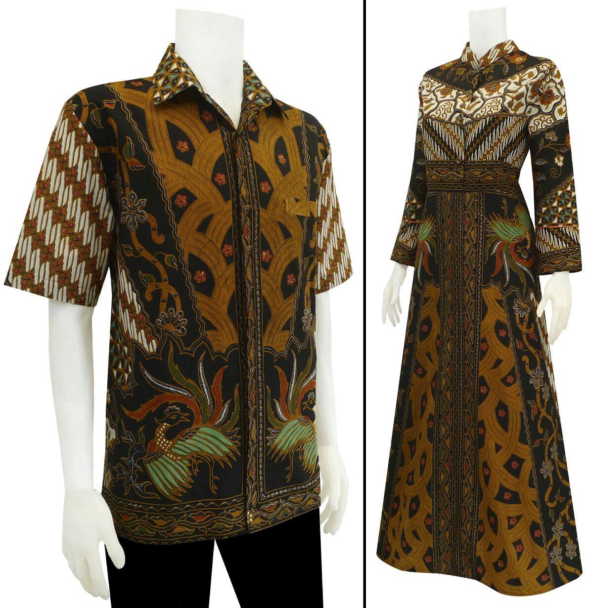  Baju  Batik  Gamis Sarimbit Motif Sinaran Batik  Bagoes Solo