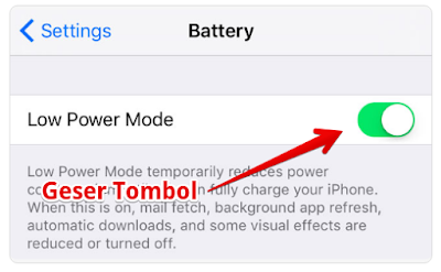 Cara Mengaktifkan Low Power Mode di iPhone