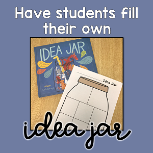 Printable Idea Jar to record writing ideas