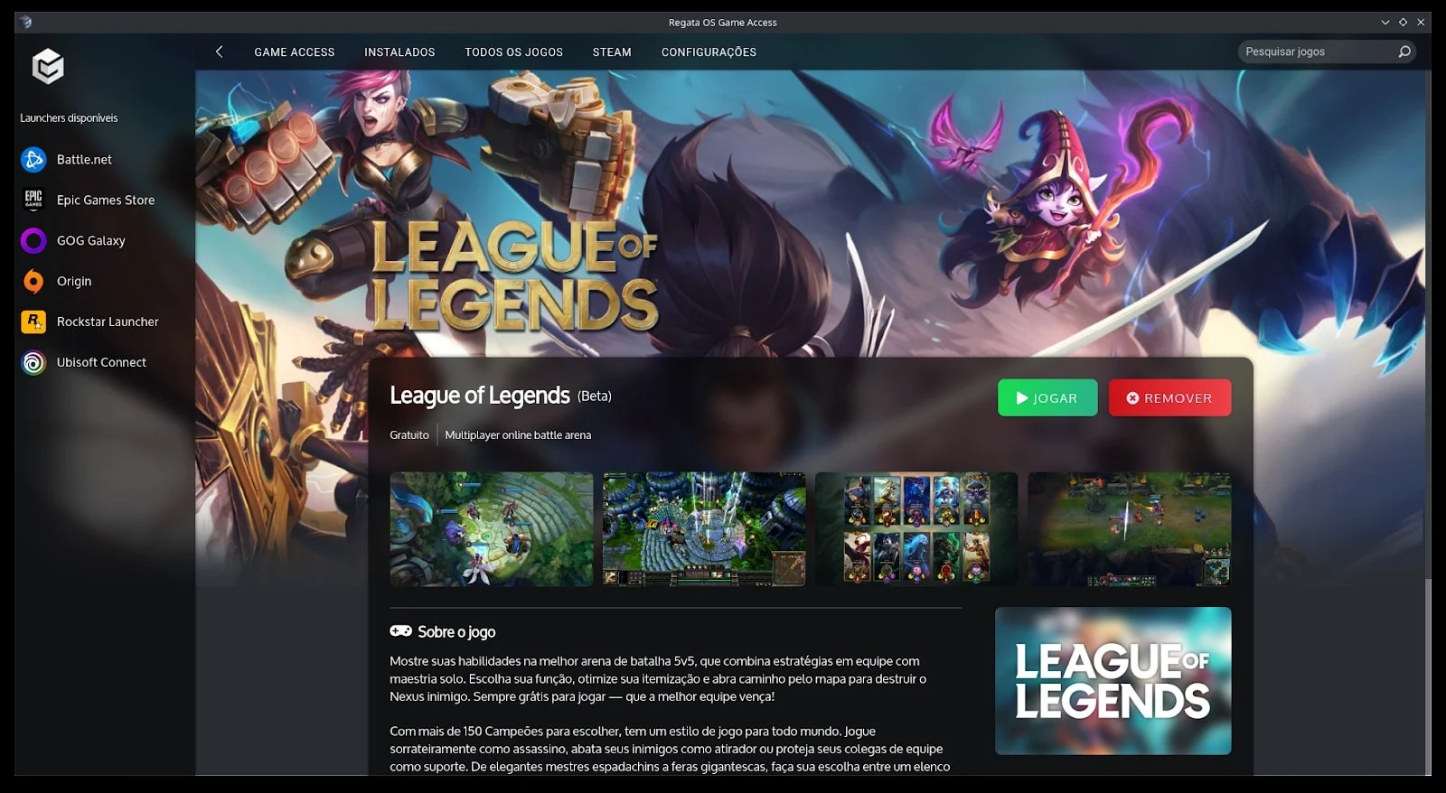 League of Legends e Xonotic agora estão disponíveis no Regata OS Game  Access - Regata OS Magazine