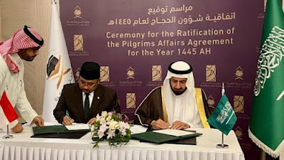 Menag Teken MoU dengan Saudi, Indonesia Berangkatkan 241 Ribu Jamaah Haji 2024