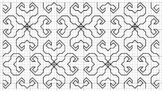 free plain flower blackwork fill pattern