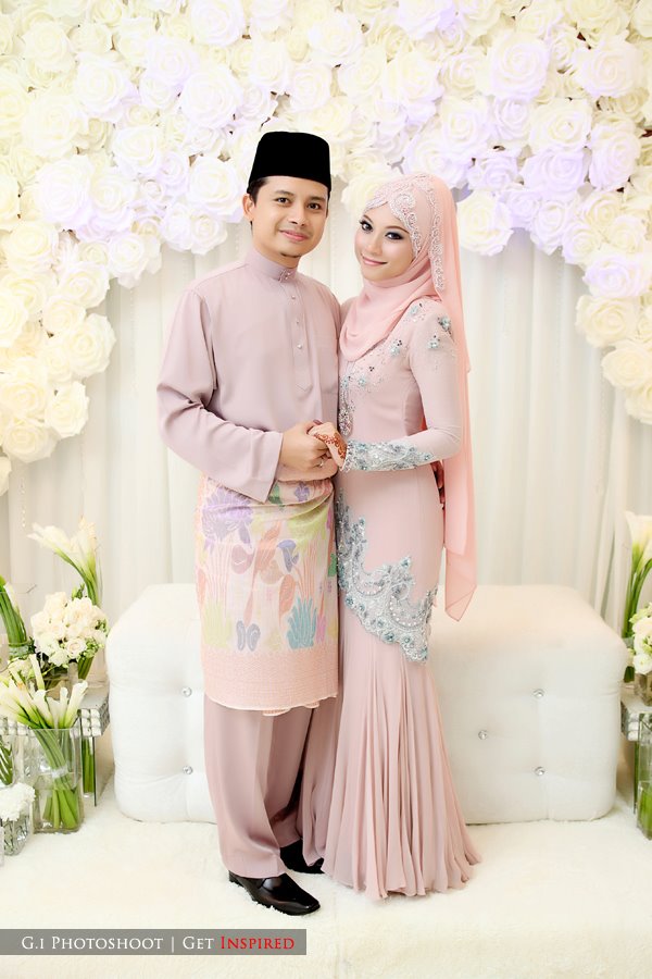 Design baju  nikah  bersanding Cinta Hati As