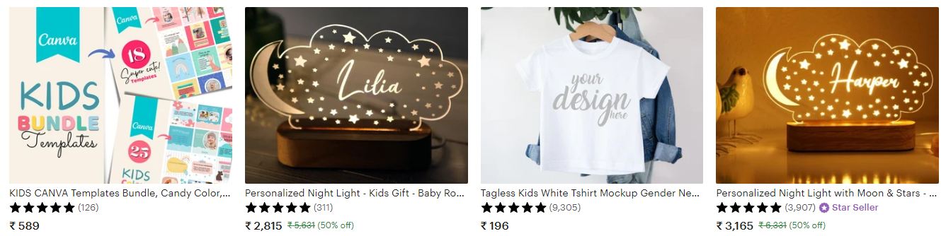 Image of High Selling seller in kids and baby products  from etsy store