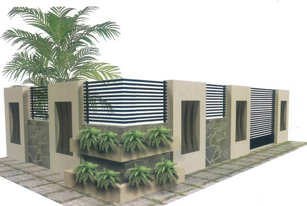 Contoh gambar  pagar rumah minimalis Indah  dan Mewah 
