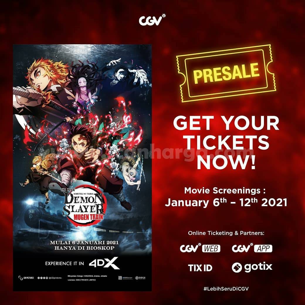 CGV PRESALE Tiket Nonton Film Demon Slayer Mugen Train