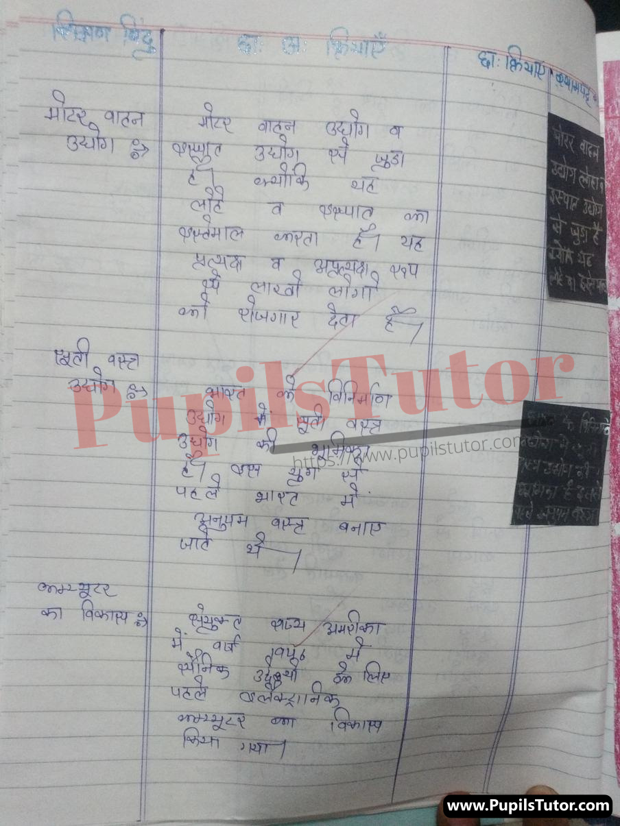 Lesson Plan On Vinirman Udhyog For Class 10th | Vinirman Udhyog Path Yojna – [Page And Pic Number 5] – https://www.pupilstutor.com/