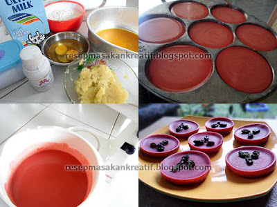 Cara Membuat Kue Lumpur Kentang Susu Red Velvet