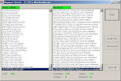 Blogspot Checker