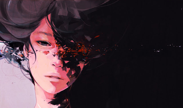   Shattered Face Female Anime HD Wallpaper Desktop PC Background 1956 