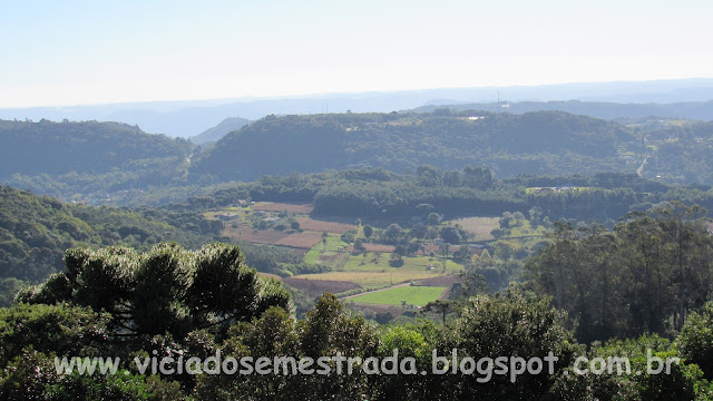 Vista panorâmica do alto do Morro da Fome, Linha Imperial, Nova Petrópolis