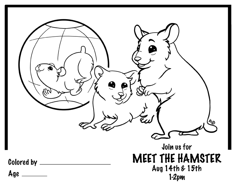 Here's a coloring sheet I just finished for my local Petco store; 