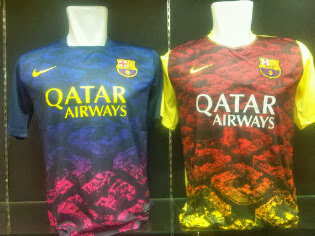 Jersey Grade Ori Barcelona Pre Match (Training) Home Away Official 2013-2014