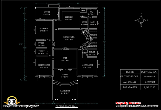 Ground floor plan drawing