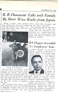  R.B. Dunavant Talks With Family by Short Wave Radio From Japan (Sept. 30, 1952)