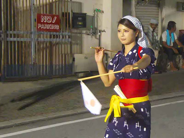 culture, dance, Eisa, Okinawa, nighttime