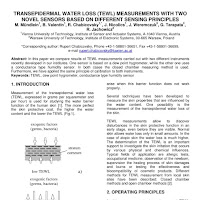 (Tewl) Measurements With Two Novel Sensors Based On Different Sensing Principles PDF | PPT