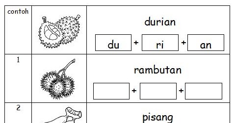 BAHASA MALAYSIA PRASEKOLAH: Latihan Buah-buahan