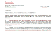 Surat Rasmi Permohonan Kerja